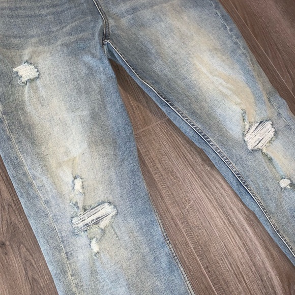 NWT Blank NYC Josey Denim Distressed Overalls size 28 RUNS BIG - Picture 5 of 9